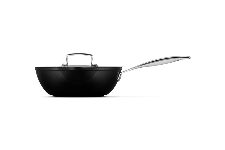 Padella in alluminio per salsa chef in nero, 30 cm. dalla collezione Pixel  Pro — Brycus