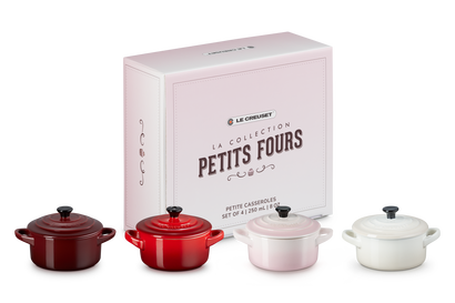 Set 4 Mini cocotte Petits Fours in gres vetrificato