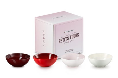 Set 4 ciotole cereali Petits Fours in gres vetrificato