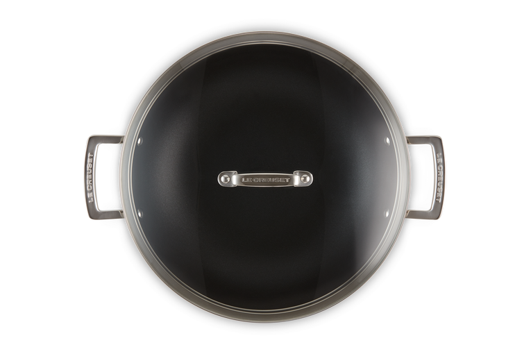 Padella wok in acciaio inox con coperchio in vetro acquista QUI