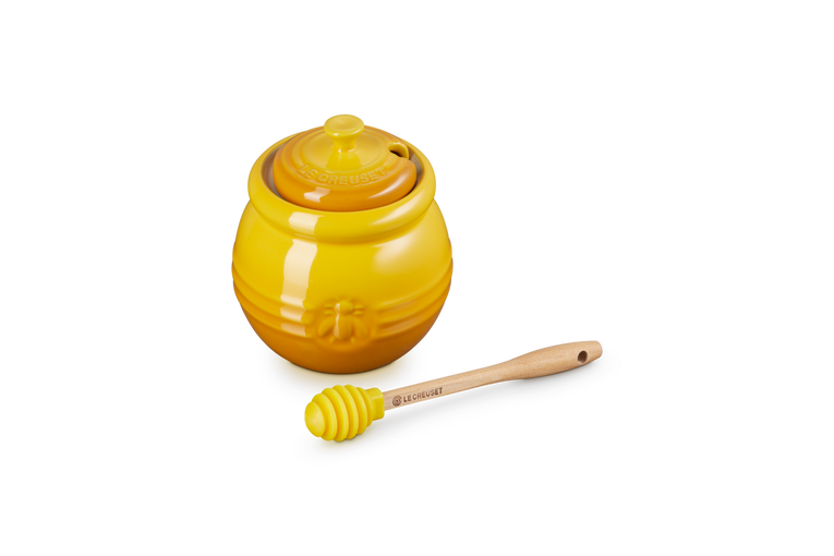 Barattolo miele con cucchiaio in gres vetrificato