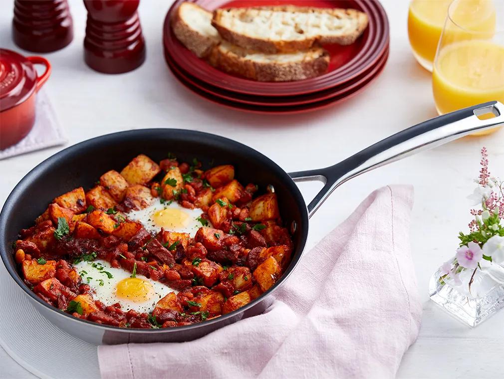 Chorizo e pasticcio di fagioli e patate