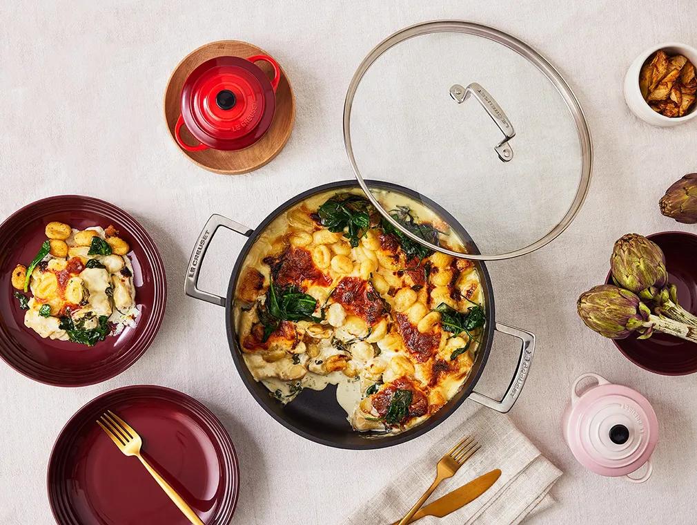 Gnocchi al forno con carciofi e spinaci